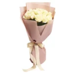 Букет из 21 розы белого цвета (60 см)